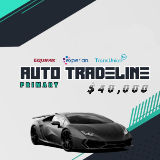 Auto Primary Tradeline - $50,000